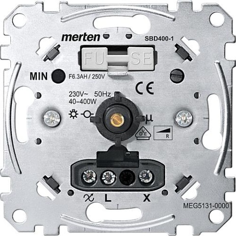 merten UP dimmer giratorio para carga resistiva, 40-400 W, 1 pieza MEG5131-0000 NUEVO