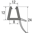 Hüppe afdichtingsprofiel voor 8mm glaslengte 2x a...