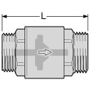 Rückschlagventil aus Messing mit Aussengewinde 11/4...