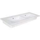 evenes umywalka Elikia 1210x180x510 mm 2 otwory na baterię ceramiczna biała SL121MB1 NOWOŚĆ