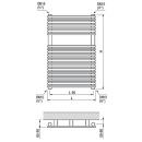 Radiateur sèche-serviettes Ragusa blanc RAL9016 H x L=1738 x 500mm Nouveau