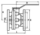 AZ Intec Flanged ball valves PN 16 DN 65, without HTB...