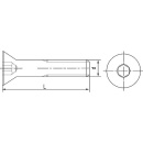 Tornillos avellanados hexagonales 8,8 M 6 x 40 DIN 7991,...