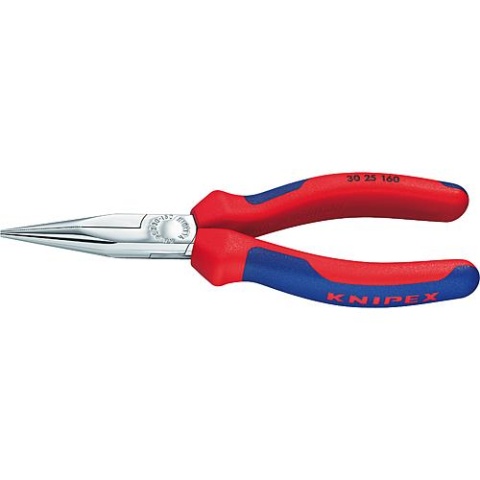 KNIPEX Langbeckzange verchromt mit zweifarbigen Mehrkomponenten Griffhüllen Länge 160mm 30 25 160 NEU