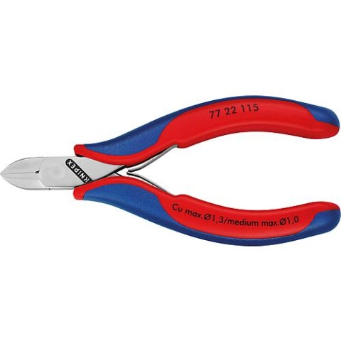 KNIPEX Electronic Diagonal Cutters testa tonda senza sfaccettatura lunghezza 115mm 77 22 115 NUOVO