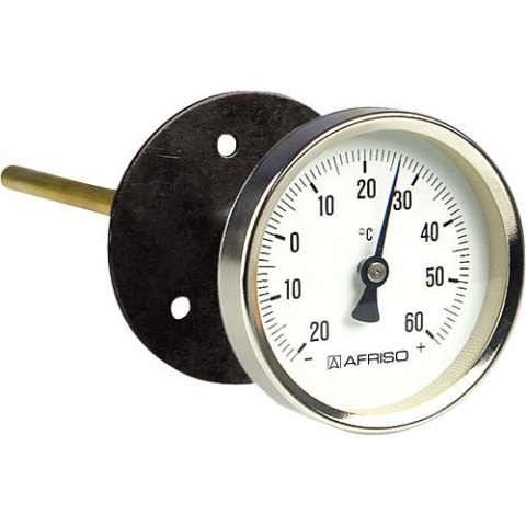 AFRISO Thermomètre à gaine dair Tôle dacier galvanisée 100DN Longueur de tige 150mm, 0/+60°C 65834211 NOUVEAU