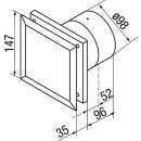 Helios MiniVent M1/100 NC Mini ventilatore con funzionamento a intervalli e overrun, codificabile 6172 NUOVO