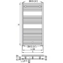 fondital aluminium towel rail type Cool 1160/600, RAL 9010 NEW