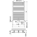 fondital aluminium handdoekradiator middenaansluiting type Cool 860/500 RAL 9010 NIEUW