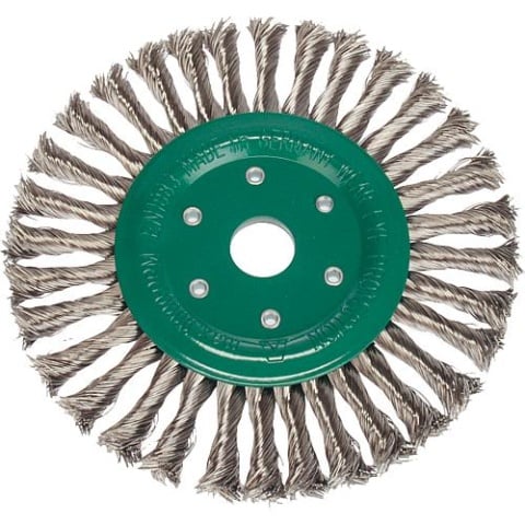 Brosse circulaire torsadée Lessmann Ø 125x14 mm fil dacier inoxydable 0,5 mm 473811 NOUVELLE