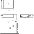 Aufsatz-WT Elayla BxHxT: 450x130x380 mm Keramik weiß EQA45 NEU