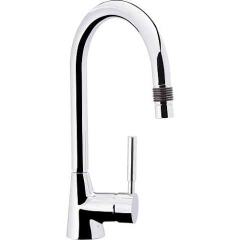 heinrichschulte miscelatore per lavello Vivana con bocca estraibile Sporgenza 175 mm cromo 62803 NUOVO