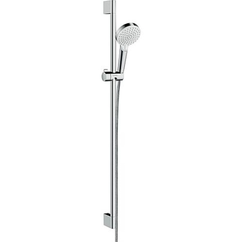 hansgrohe set doccia Crometta Vario/Unica 900 mm, 2 tipi di getto Ø 100 mm bianco/cromato NUOVO