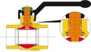 EFFEBI brass ball valve ASTER ACS IG/IG 1 1/2`` DVGW-certified with green aluminium hand lever NEW