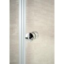 Cabine de douche accès dangle Hüppe Alpha 2 2x porte coulissante +2x élément fixe, 765-790mm/865-890mm NOUVEAU