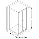 Eckduschkabine Hüppe Alpha 2 2x Pendeltür + 1x Seitenwand 975-1020mm/875-900mm NEU