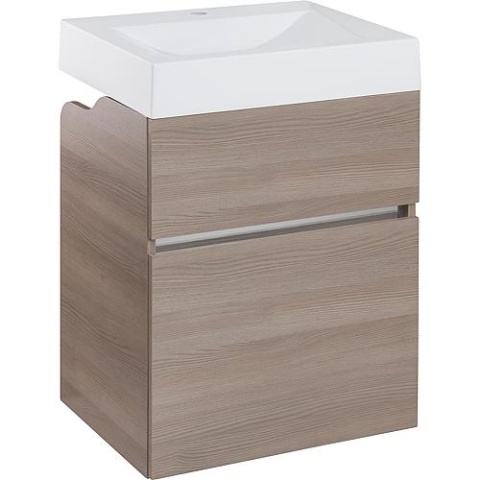 Evenes Juego de muebles de baño Elida Lavabo y mueble de tocador con asiento, olmo claro NUEVO