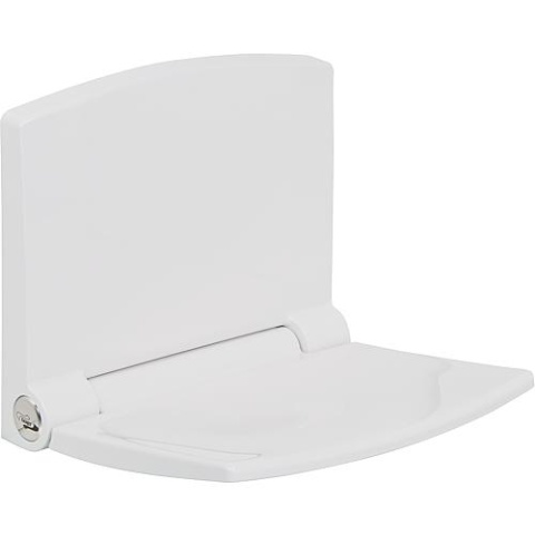 Asiento de ducha plegable Lifestyle plástico blanco, con bajada automática 54.002.01..0000 NUEVO