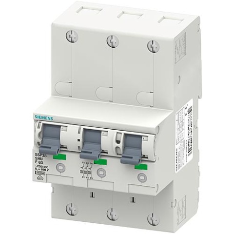 Siemens hoofdschakelaar (SHU) 3x1-polig, E35, 400V 5SP3835-3 NIEUW