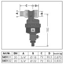 CALEFFI Magnetit- und Schlammabscheider DIRTMAGSLIM Typ...