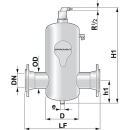 SPIROTECH Separatore daria Spirovent DN50 Versione con...