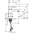 hansgrohe Waschtischmischer Metris 110 Ausladung 116 mm...