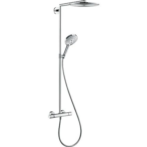 hansgrohe sistema doccia Raindance Select doccetta, soffione Ø 300 mm e termostatico cromo 27114000 NUOVO