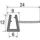 Hüppe afdichtstrips verticaal,Arena 2002 voor 6mm...
