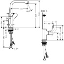 hansgrohe Metris 230 mezclador de lavabo Proyección 155 mm cromo Caño giratorio 31087000 NUEVO