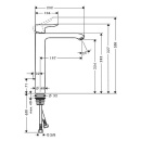 hansgrohe Metris 260 miscelatore per lavabo, sporgenza 197 mm, cromo 31082000 NUOVO