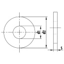 Sluitringen A2 DIN 9021 D 10,5mm PU 500 90212105 NIEUW