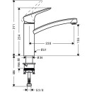 hansgrohe Mitigeur dévier 160 Logis bec pivotant...