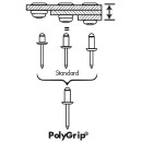 GESIPA PolyGrip aluminium/steel blind rivets, ø 3.2 x 11 mm, PU: 1000 pieces 1433824 NEW