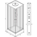 Evenes Dampfdusche Steam 1200x800x2110 Thermostatmischer,Hand/Seiten/- Kopfbrause,Dampf Neu