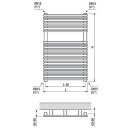 Radiador toallero Evenes Ragusa color cromo H x L=1450 x 500mm NUEVO