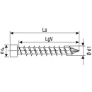 Vite a testa cilindrica SPAX Wirox a filettatura intera T-STAR Plus ø 8x160 mm, PU = 50 pezzi NUOVO