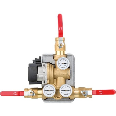 Unidad de válvula de carga Vexve Termovar con bomba Grundfos UPM 3-70 de latón, DN25(1""), 55°C NUEVO