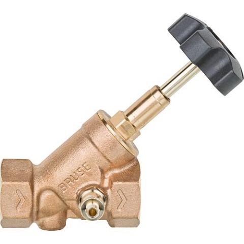 BRUSE ROTGUSS free-flow valve, DN40 (1 1/2"") with drain, with rising stem, Ergo handwheel NEW