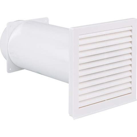 Ventilador telescópico UPMANN con conexión redonda, DN 150 plástico blanco NUEVO