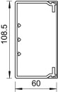 OBO wand-/plafondkanalen WDK 60110 lengte 2000mm, zuiver wit, PU = 16 meter 6191 21 5 NIEUW