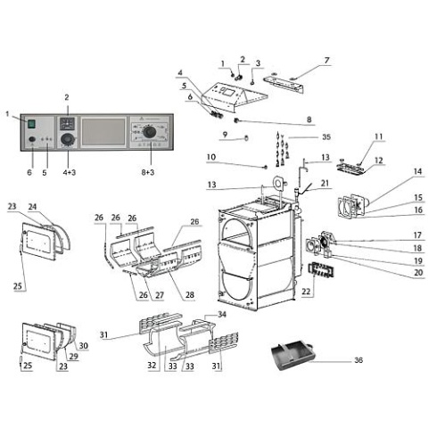 Atmos Aschekasten schmal für 530er Brennkammer 708.004.4 NEU