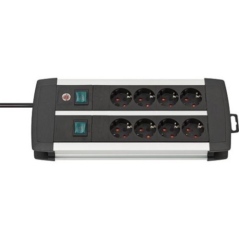 brennenstuhl 8-way power strip Premium Duo-Alu-Line NEW