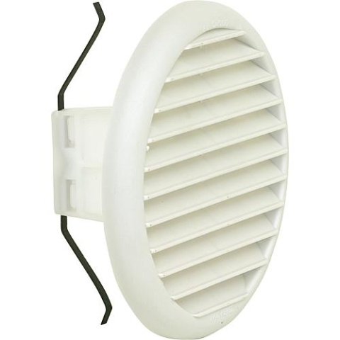 Grille de ventilation Helios ronde LGK 150 Dimensions extérieures 185 mm / Diamètre nominal 125-160 /Plastique blanc 60342 NOUVEAU