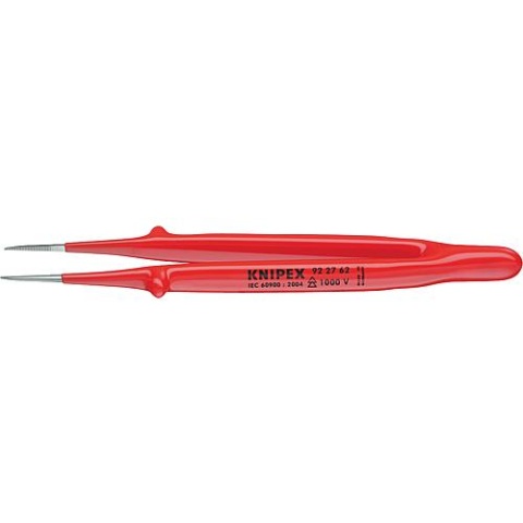 KNIPEX Pincettes de précision isolées VDE, forme droite, surfaces de préhension finement dentées 92 27 62 NOUVEAUX