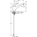 HANSA Mitigeur dévier Hansamix bec pivotant bec 203 mm chromé NEUF