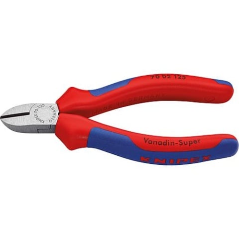 KNIPEX pince coupante diagonale polie avec gaines de poignée bicolores à plusieurs composants longueur 180mm avec facette 70 02 180 NOUVEAU