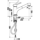 hansgrohe Talis-S bateria zlewozmywakowa wyciągana wylewka natryskowa 220 mm chrom 32841000 NOWOŚĆ