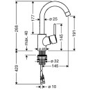 hansgrohe wastafelmengkraan Talis S projectie 145 mm chroom draaibare uitloop 32070000 NIEUW