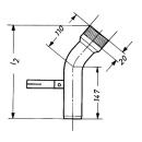 bocchetta di riempimento möck con filettatura esterna 2"", con ancoraggio a parete, DN 50 per tappo per tubo di riempimento 615 040 050 NUOVO