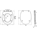 evenes WC asiento Tacutu blanco, softclose, de duroplast, bisagra de acero inoxidable NUEVO